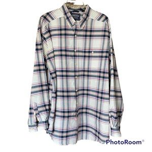 Rough Stock Mens Panhandle Slim Long Sleeve Button Up Size XXL Plaid 100% Cotton